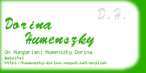 dorina humenszky business card